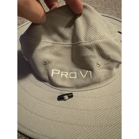 Titleist‎ Pro V1 FootJoy Golf Aussie Tour Light Gray Sun Bucket Hat One Size - Picture 2 of 5